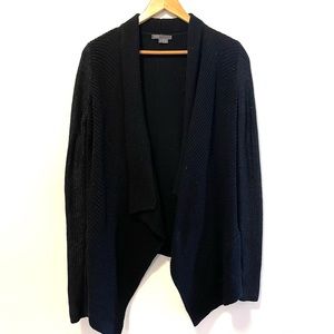 Vince Black Shawl Sweater Small
